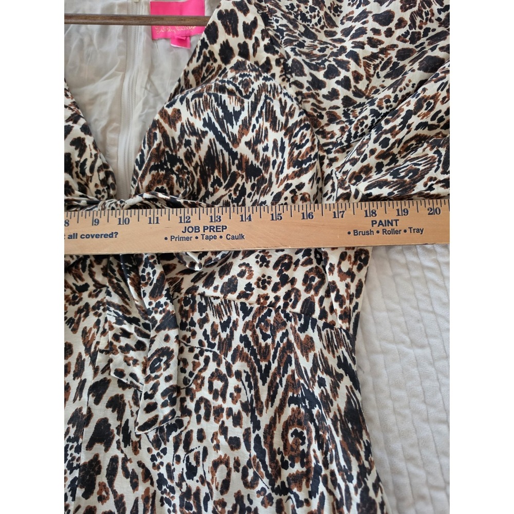 Lilly Pulitzer Clairanne‎ Leopard 3/4 Sleeve | Chocolate My Favorite Spot | 10 - Picture 4 of 4